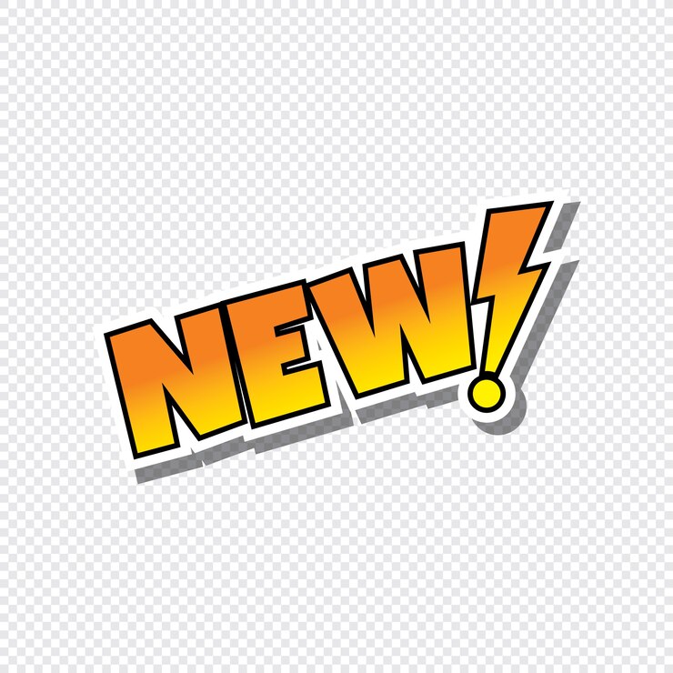 Vector nieuwe cartoon tekststicker