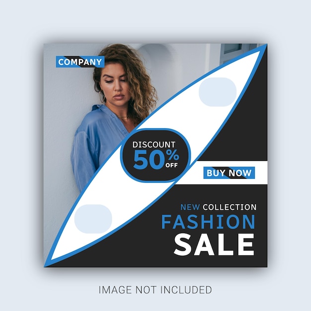 Vector nieuwe collectie fashion sale sociale media en instagram postsjabloon