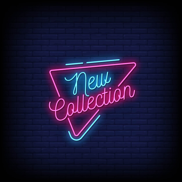 Nieuwe collectie neon signs style text