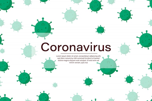 Nieuwe coronavirus-achtergrond met cel.