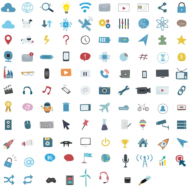 Nieuwe illustratie set van technologie iconen vector