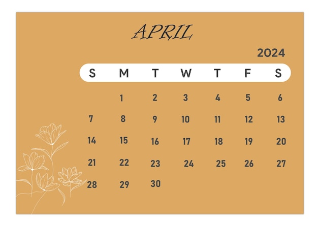 Vector nieuwe kalender 2024 maandelijkse kalender 2024