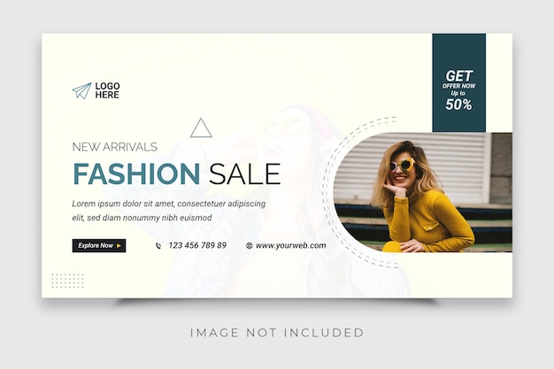 Nieuwe mode sale aanbieding promotioneel webbanner sjabloonontwerp voor sociale media