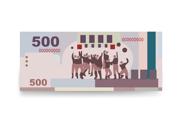 Nieuwe Taiwan Dollar Vector Illustratie Taiwanese geld set bundel bankbiljetten Papiergeld 500 TWD