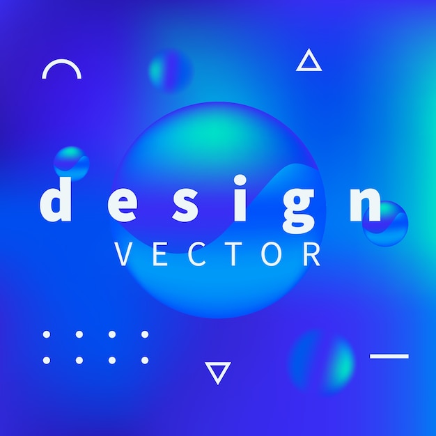 Vector nieuwe trend in blauw design