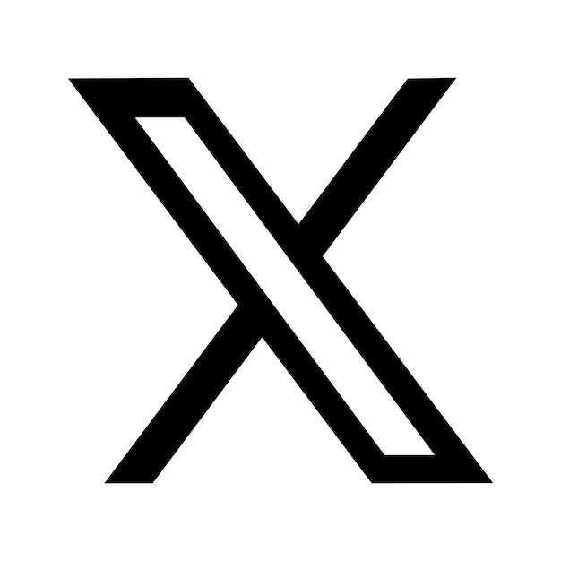 Nieuwe Twitter X logo ontwerp vector