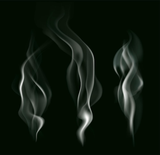 Nieuwe witte rook vape mist smog Illustratie van rook op een doorzichtige achtergrond