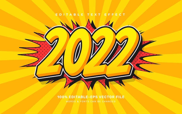 Nieuwjaar 2022 teksteffect