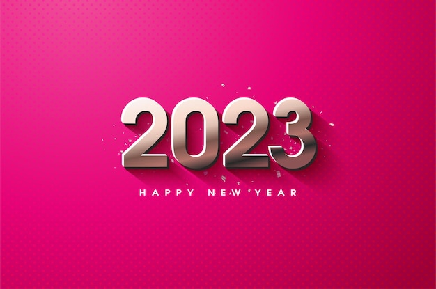 nieuwjaar 2023 met dikke kleuren.