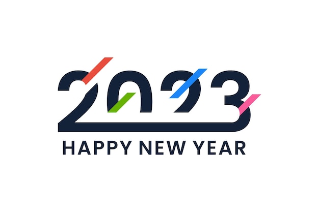 Nieuwjaar 2023 symboolsjabloon