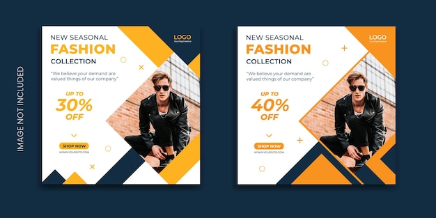 Nieuwjaar fashion sale social media banner of winter social media template of instagram post design