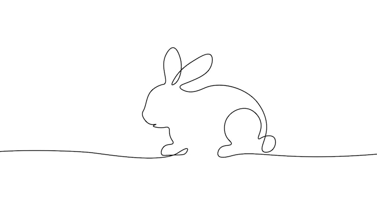 Vector nieuwjaar konijn chinese horoscoop symbool dierenriem dier kat rode strepen nummers wenskaart sjabloon
