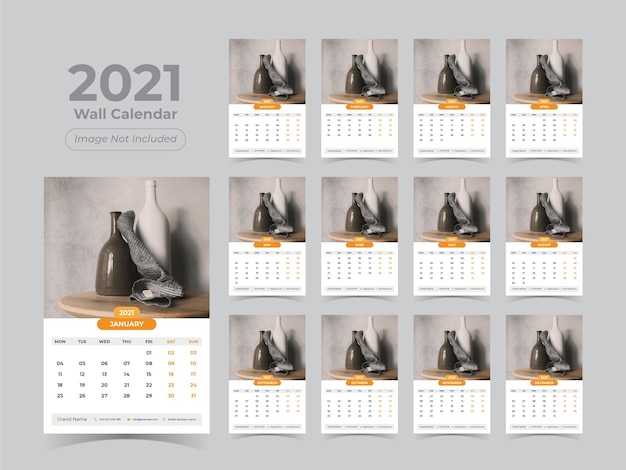 Nieuwjaar wandkalender