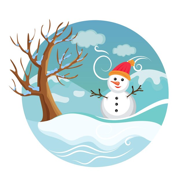 Nieuwjaar winter achtergrond vector art