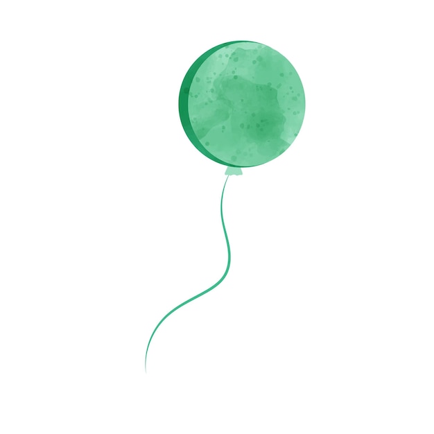 Nieuwjaarskarakter Groene ballon sticker