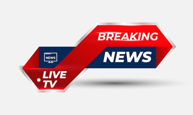 Nieuws lagere derde banner en breaking news live streaming banner