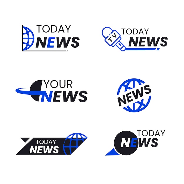 Nieuws logo collectie concept