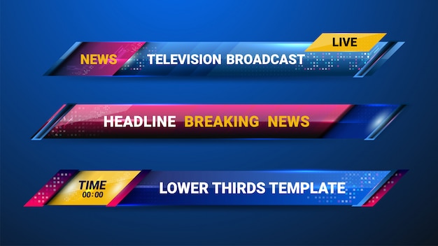 Vector nieuws lower thirds template