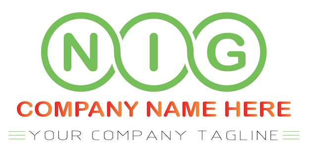 Nig letter logo design