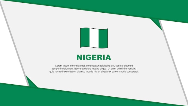 Vector nigeria flag abstract background design template nigeria independence day banner cartoon vector illustration nigeria independence day