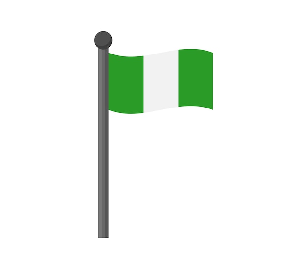 ベクトル ナイジェリアの旗