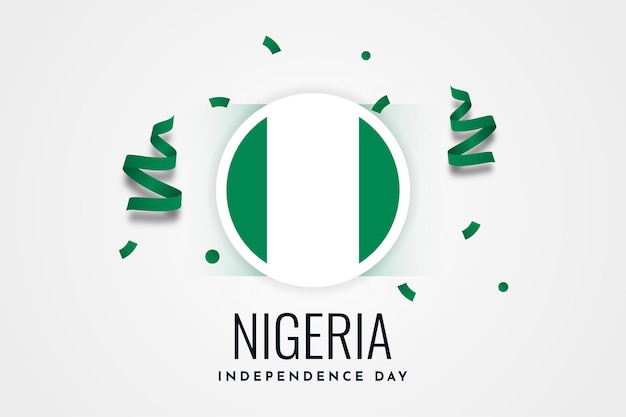 Vector nigeria independence day celebration illustration template design