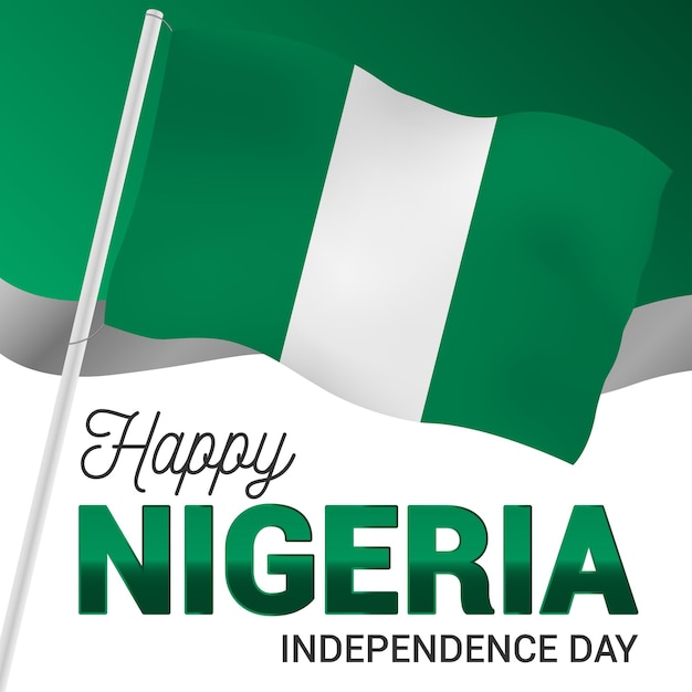 Celebrazione della bandiera di ottobre del giorno dell'indipendenza della nigeria