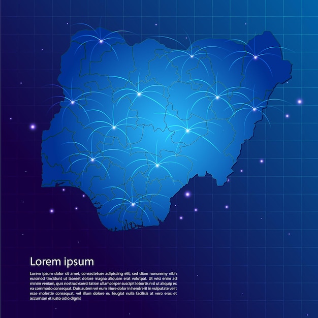 Nigeria map internet network