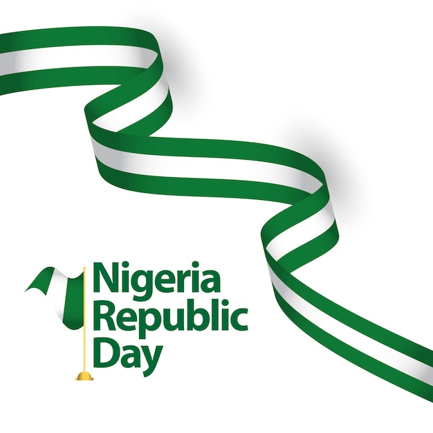 Nigeria republiek dag vector sjabloon ontwerp illustratie