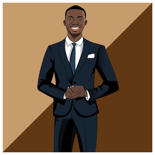 Nigeriaanse zakenman Charachter volwassen vector illustratie