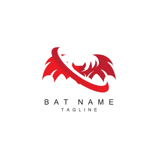 Night animal halloween bat logo vector symbol