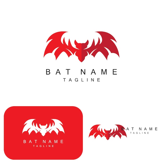 Night animal halloween bat logo vector symbol