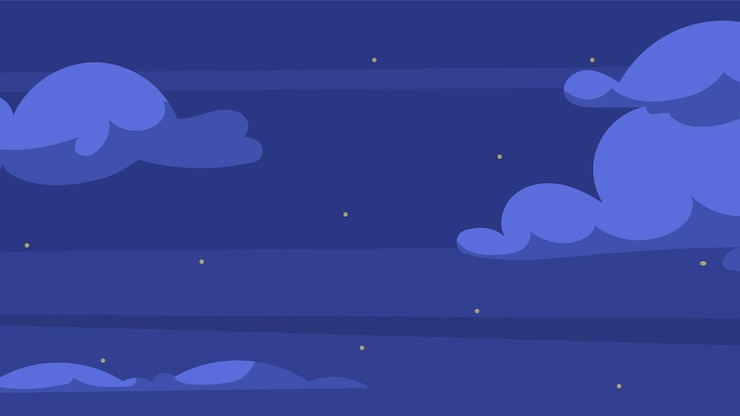 Vector  ⁇ った夜の空 ⁇ 柔らかいふわふわした雲と輝く星が明るい美しい夕方の風景