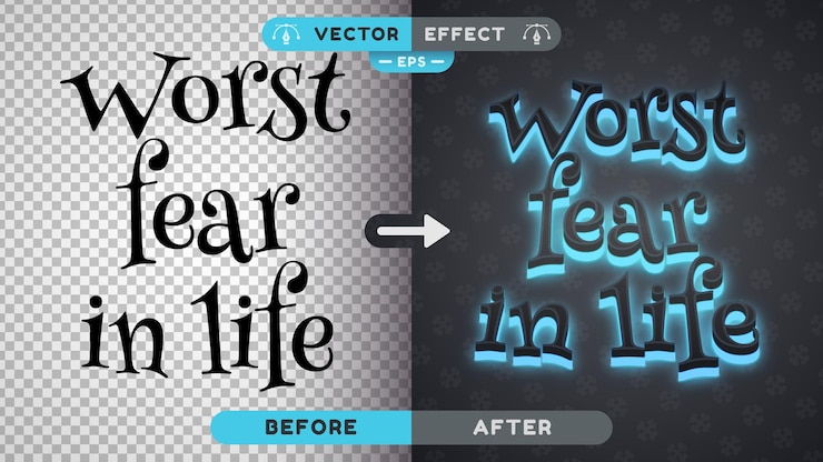 Vector night glow editable text effect font style