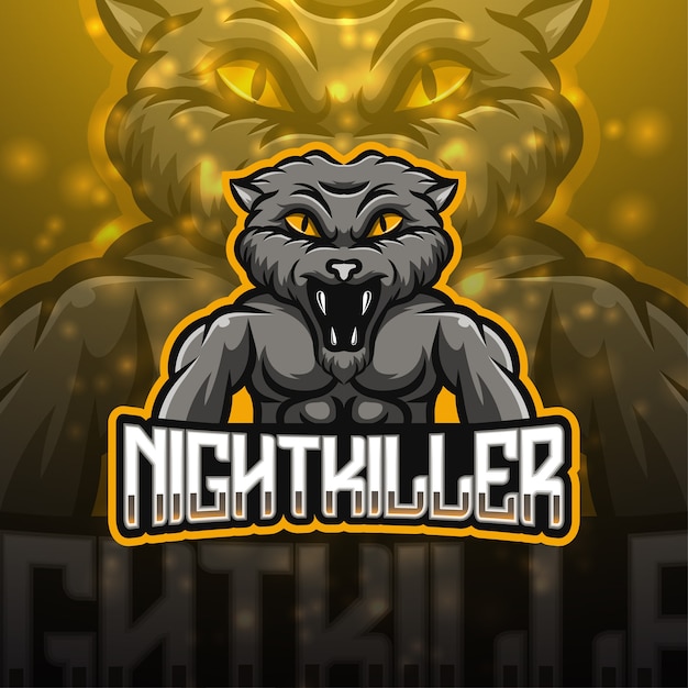 Night killer esport mascot logo design