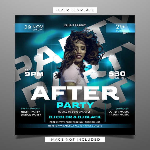 Vector night ladies party flyer template