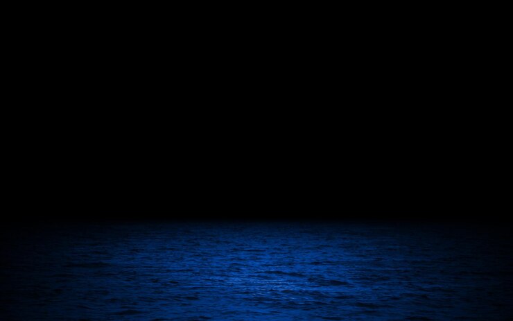 Vector night light sea landscape blue sea water background vector dark wallpaper moon light reflection