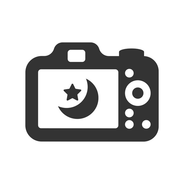 Night mode on camera icon