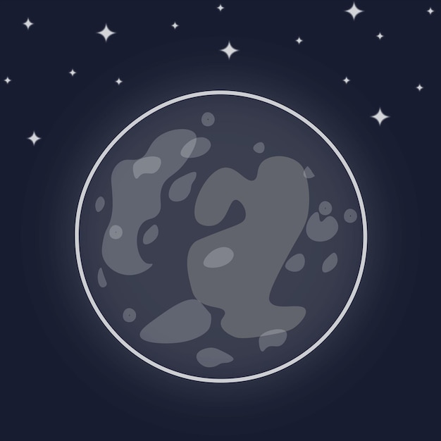 night moon vector illustration