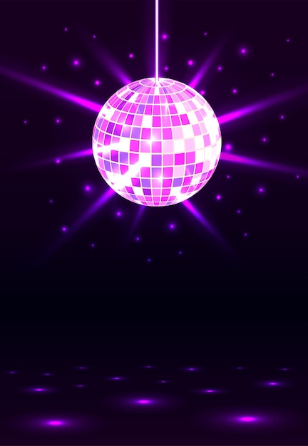 Night party Disco ball background Night dance party music Shining party background Vector illustration