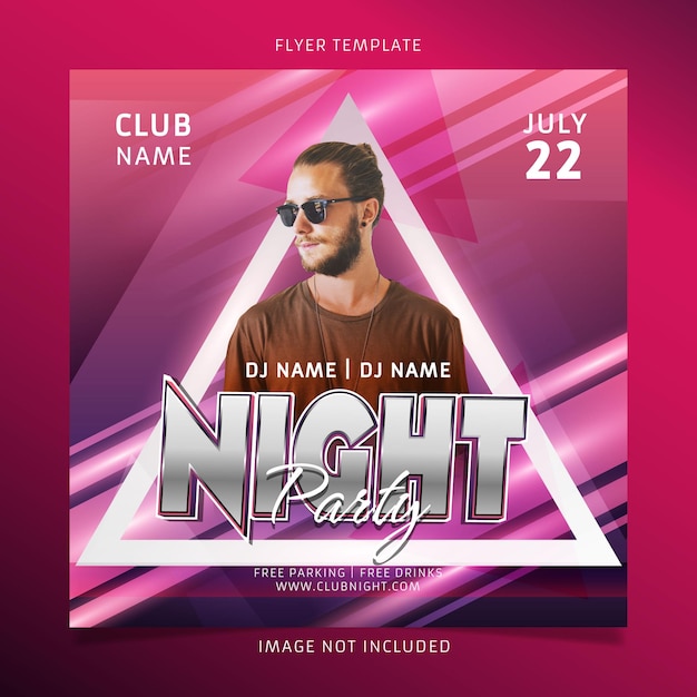 night party flayer template