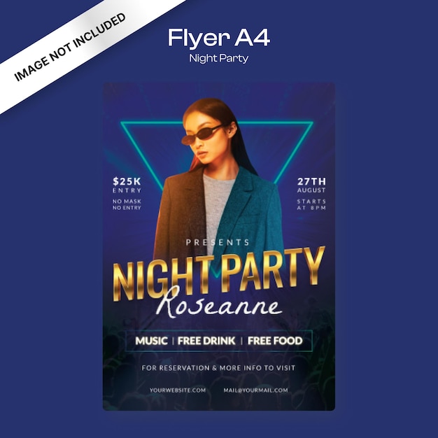 Night party flyer template