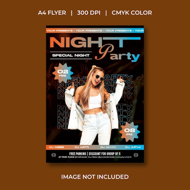 Night party flyer