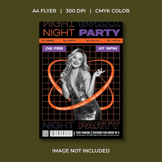 Night party flyer