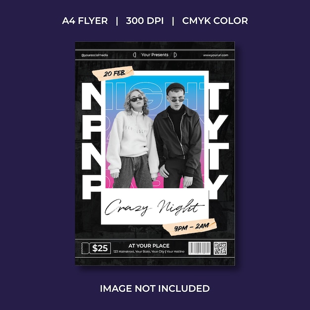 Ночная вечеринка Flyer