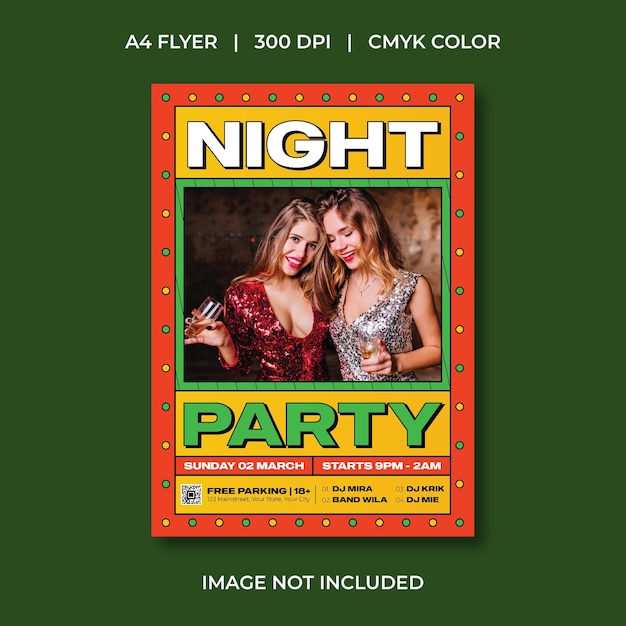 Night party flyer