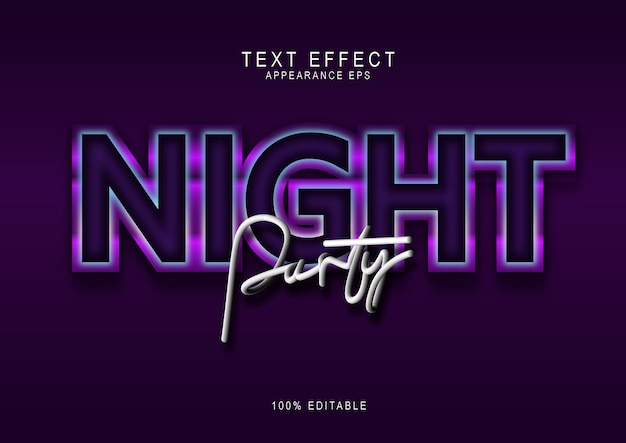 night party font effect