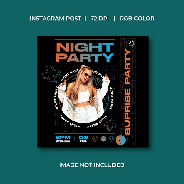 night party socials media