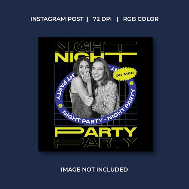 Night party socials media