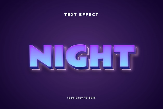 Night purple text effect